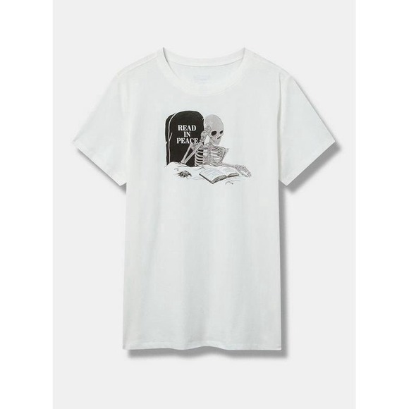 NWT Torrid Read In Peace Classic Heritage Jersey Crew Tee 2XL - Picture 2 of 9